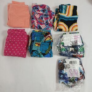 7 Pieces Lot Lularoe Girls Leggings Size S/M (4-8) New